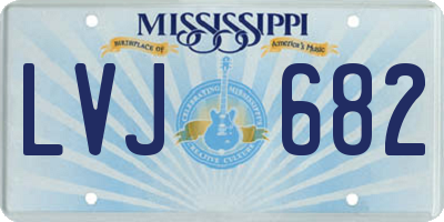 MS license plate LVJ682