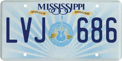 MS license plate LVJ686