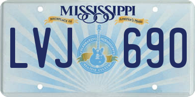 MS license plate LVJ690