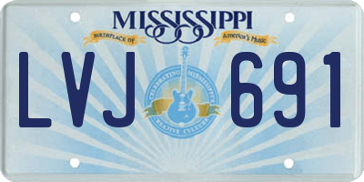 MS license plate LVJ691
