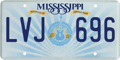 MS license plate LVJ696