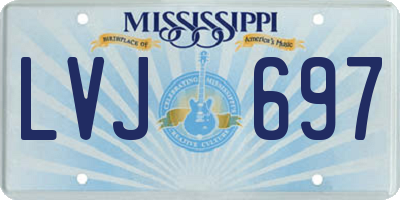 MS license plate LVJ697