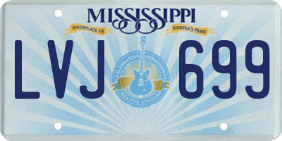 MS license plate LVJ699