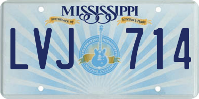 MS license plate LVJ714