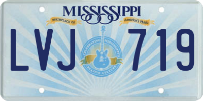 MS license plate LVJ719