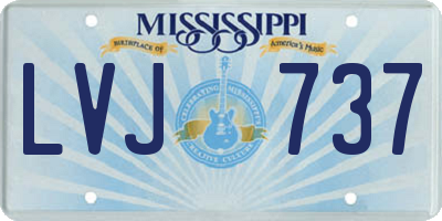 MS license plate LVJ737