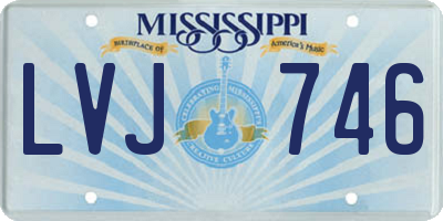 MS license plate LVJ746