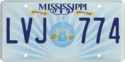 MS license plate LVJ774