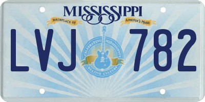 MS license plate LVJ782
