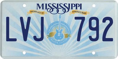 MS license plate LVJ792