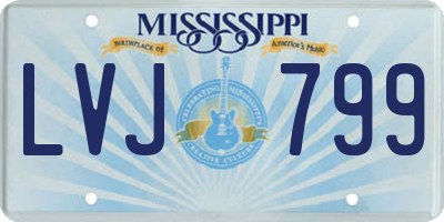 MS license plate LVJ799