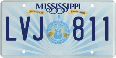 MS license plate LVJ811