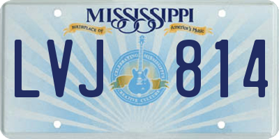 MS license plate LVJ814