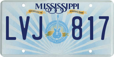 MS license plate LVJ817