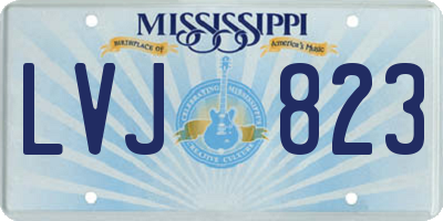 MS license plate LVJ823