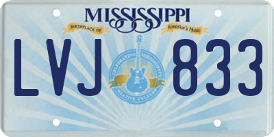 MS license plate LVJ833