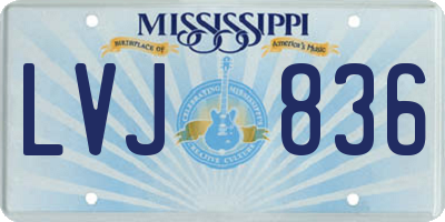 MS license plate LVJ836