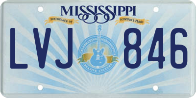 MS license plate LVJ846