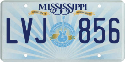 MS license plate LVJ856