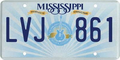 MS license plate LVJ861