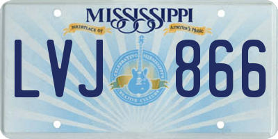 MS license plate LVJ866