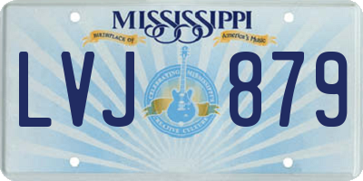 MS license plate LVJ879