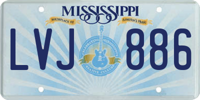 MS license plate LVJ886