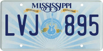 MS license plate LVJ895