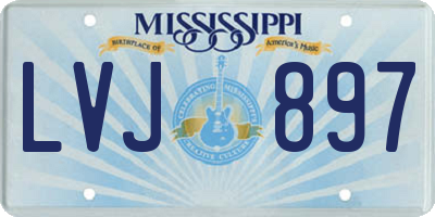 MS license plate LVJ897