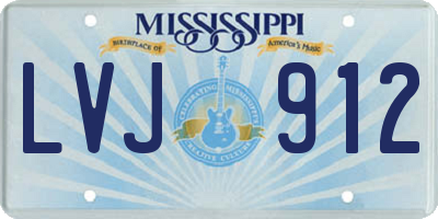 MS license plate LVJ912