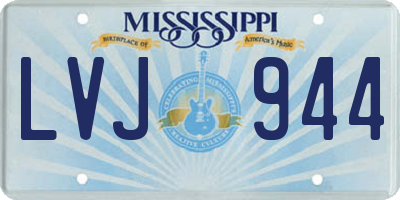 MS license plate LVJ944