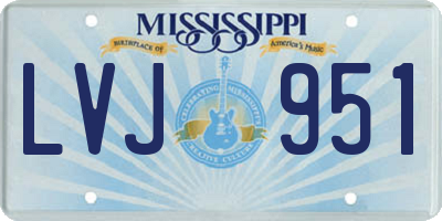 MS license plate LVJ951