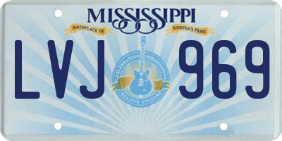 MS license plate LVJ969