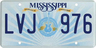 MS license plate LVJ976