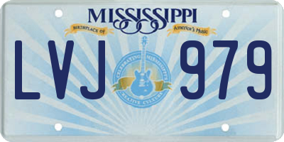 MS license plate LVJ979