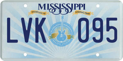 MS license plate LVK095