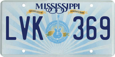 MS license plate LVK369