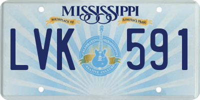 MS license plate LVK591
