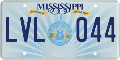 MS license plate LVL044