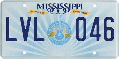 MS license plate LVL046