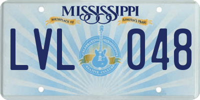 MS license plate LVL048