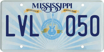 MS license plate LVL050