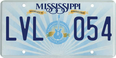 MS license plate LVL054