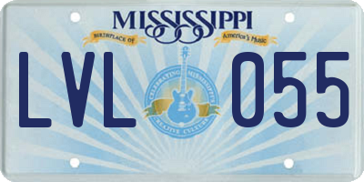 MS license plate LVL055