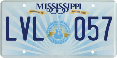 MS license plate LVL057