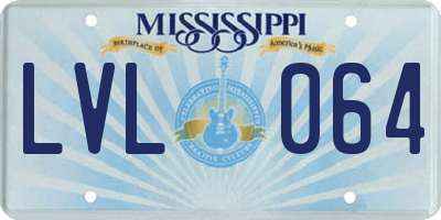 MS license plate LVL064