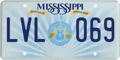 MS license plate LVL069