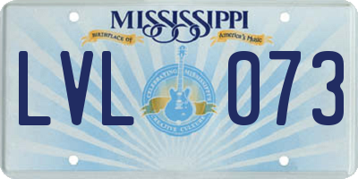 MS license plate LVL073