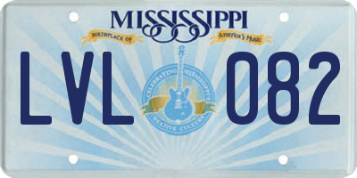 MS license plate LVL082