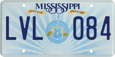 MS license plate LVL084